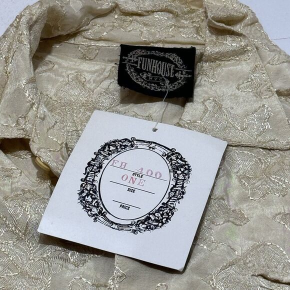 VTG Funhouse NYC Embroidered Leaf Print All-Over Long Sleeve Button-Up Shirt XL - Picture 3 of 5